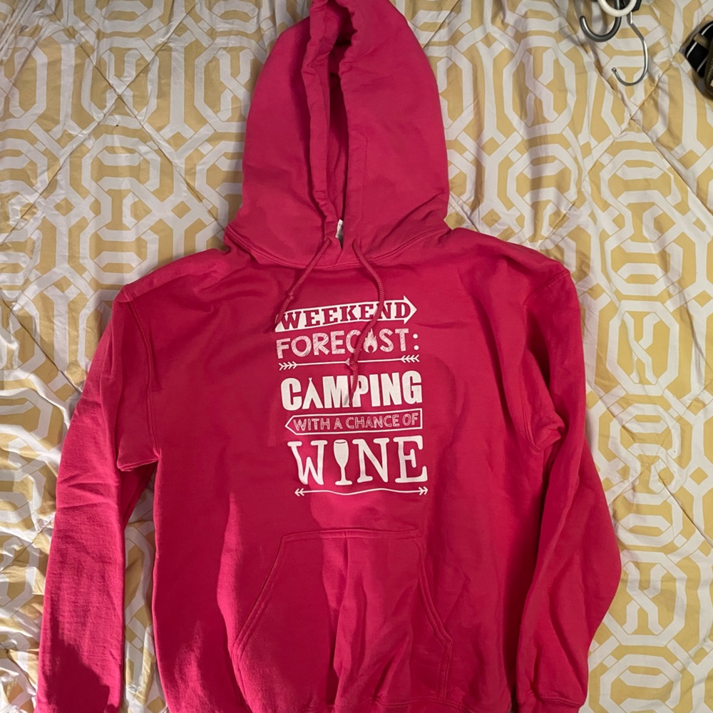 Pink hooded sweatshirt